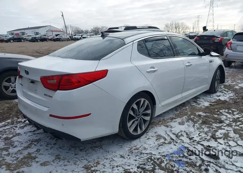 2014 Kia Optima Sx Turbo z USA, uszkodzony, nr VIN 5XXGR4A69EG270901